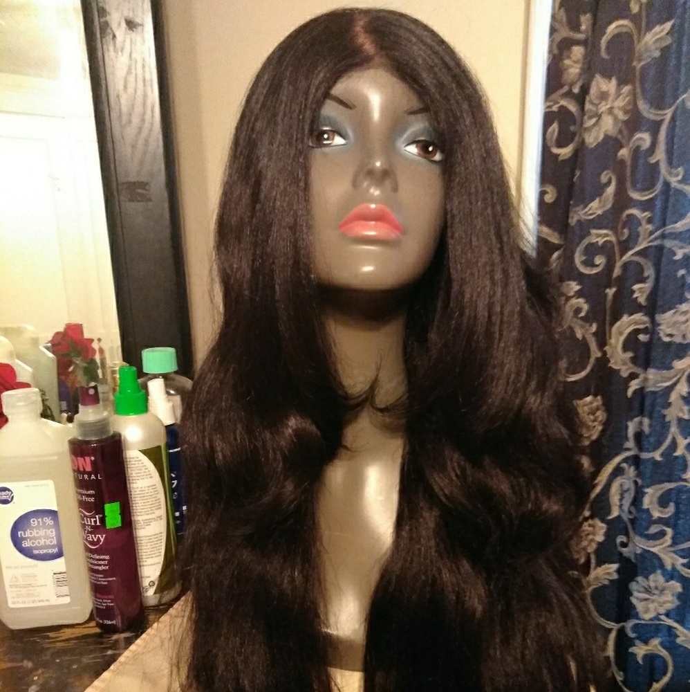 Dark Brown Swiss Lace Frontal Wig